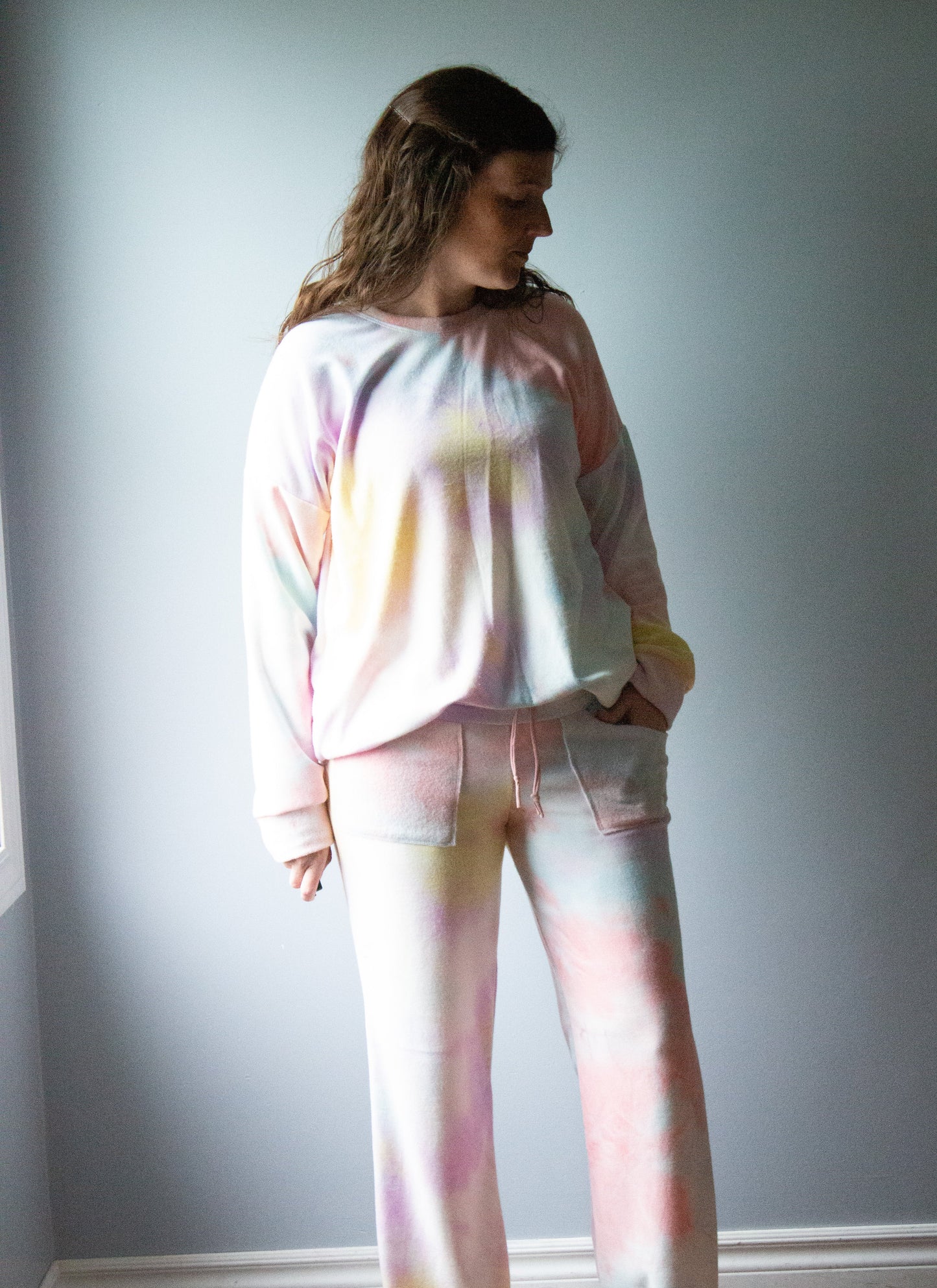 Large Women's Cotton Candy Tie Dye Sweater