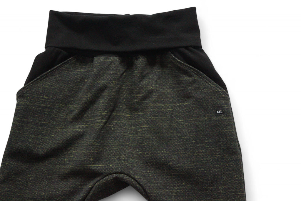 3-6y Olive Green Denim Look Joggers - Grow With Me