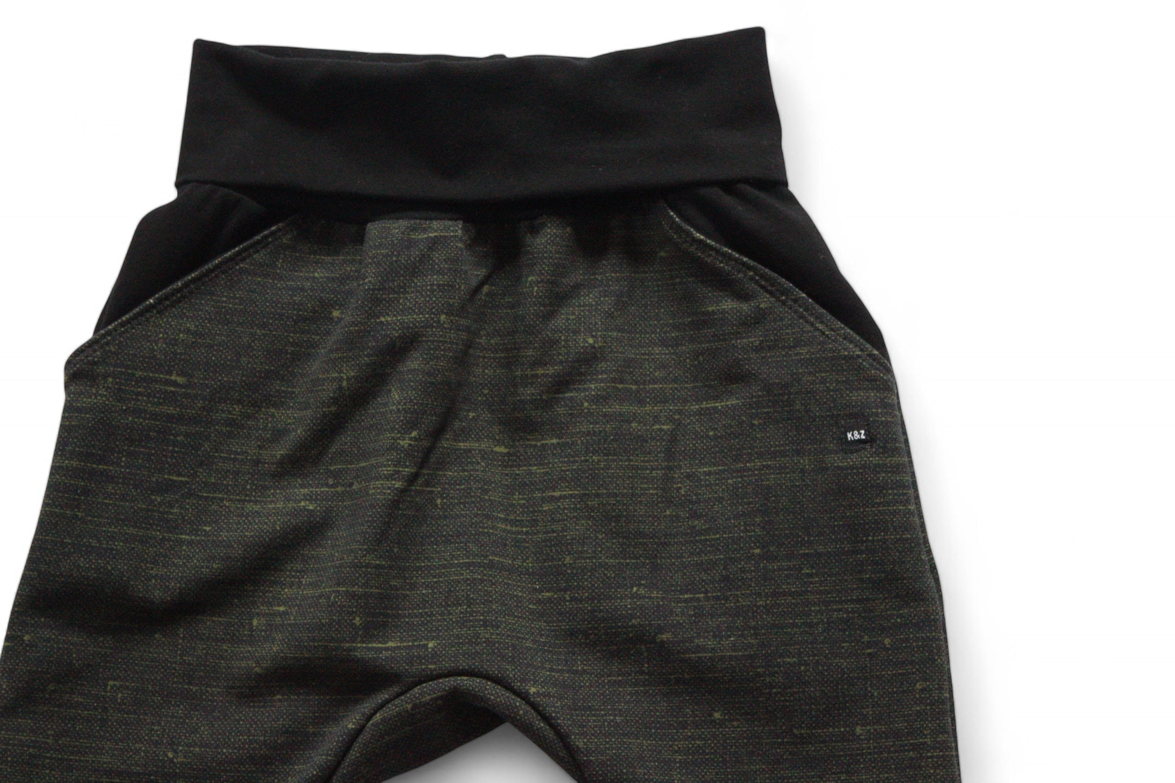 3-6y Olive Green Denim Look Joggers - Grow With Me