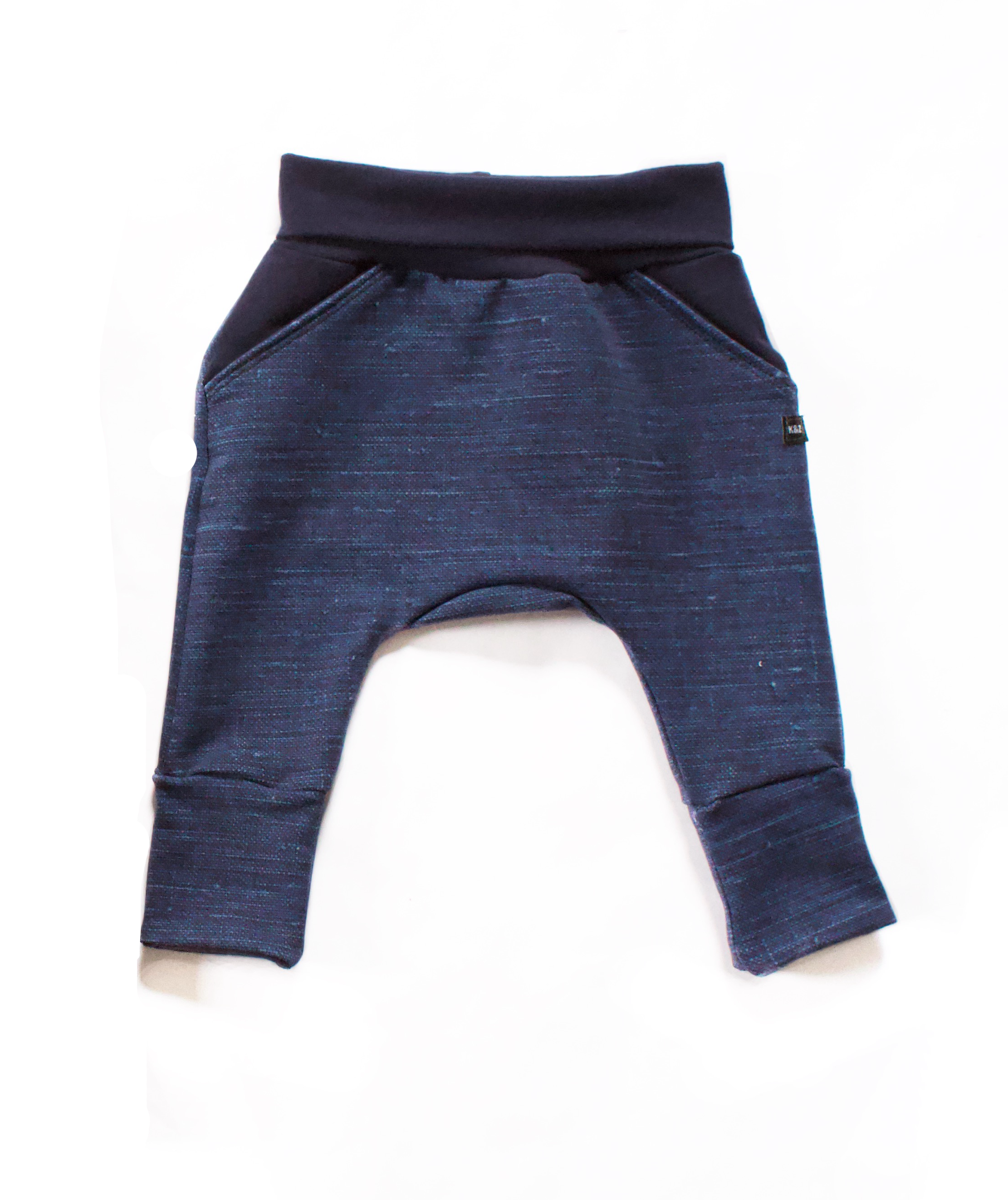 0-6m Navy Denim Look Joggers - Grow With Me