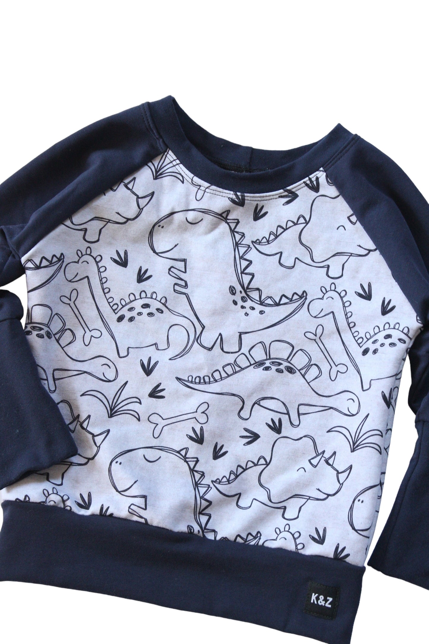 Light Grey Dino Sweater - Grow With Me