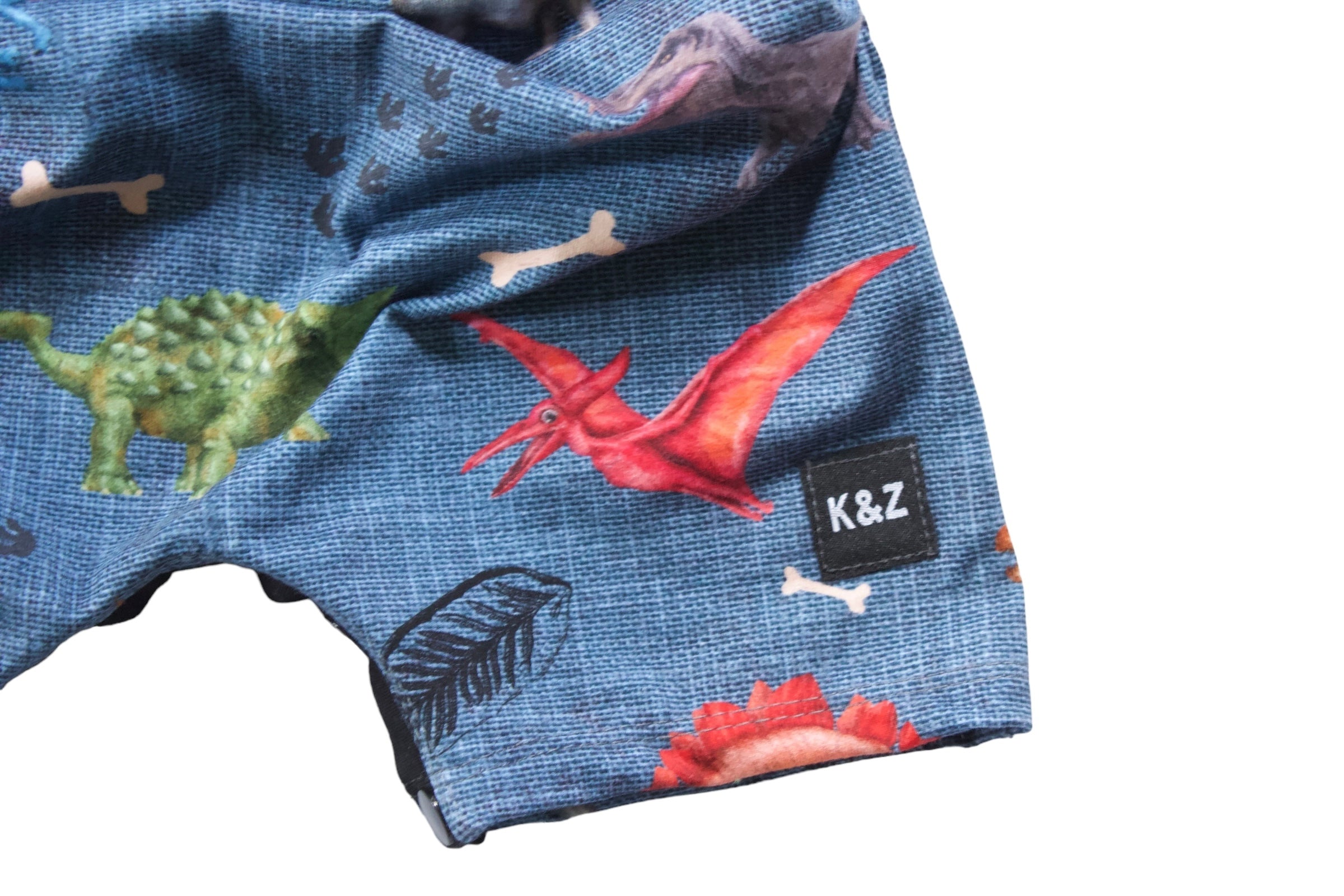 1-3y Vibrant Dino Shorts Romper - Grow With Me