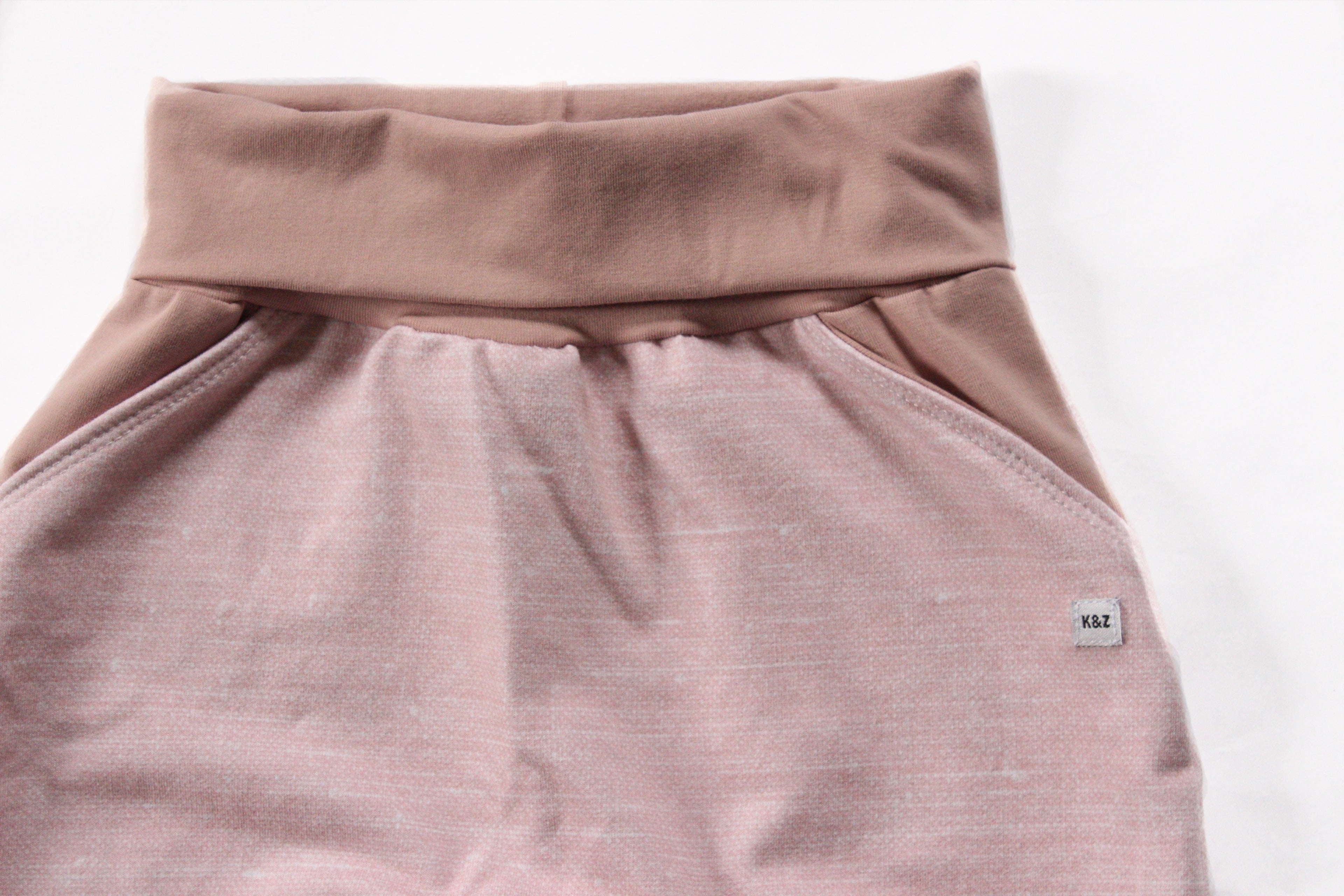 6-18m Pink Denim Look Joggers - Grow With Me