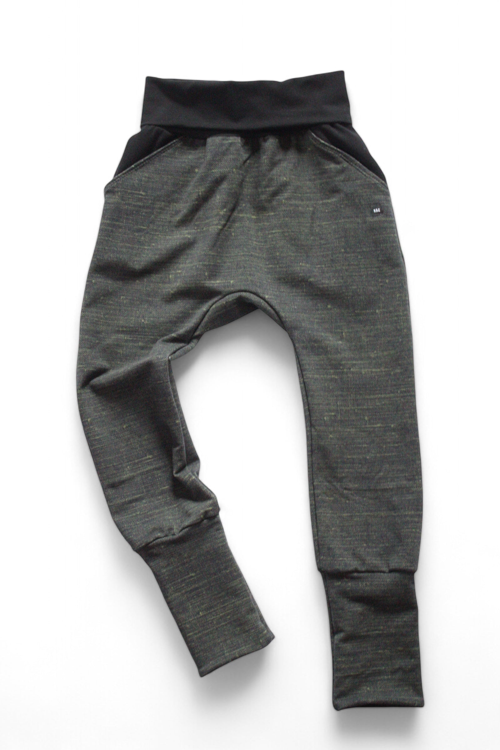 3-6y Olive Green Denim Look Joggers - Grow With Me