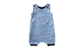 1-3y Light Grey Denim Look Overall Shorts Romper - Grow With Me