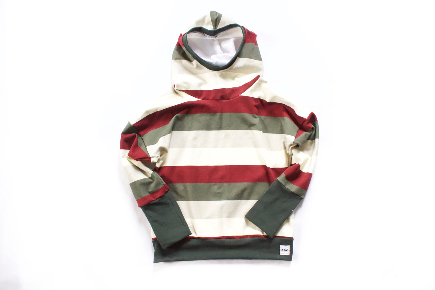 Holiday Stripe Slouchy Hoodie - Grow With Me