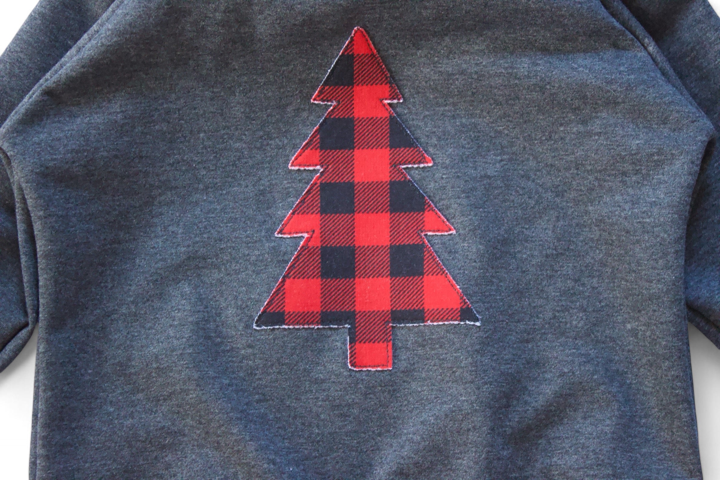 3-6y Red Buffalo Plaid Holiday Hoodie- Grow With Me