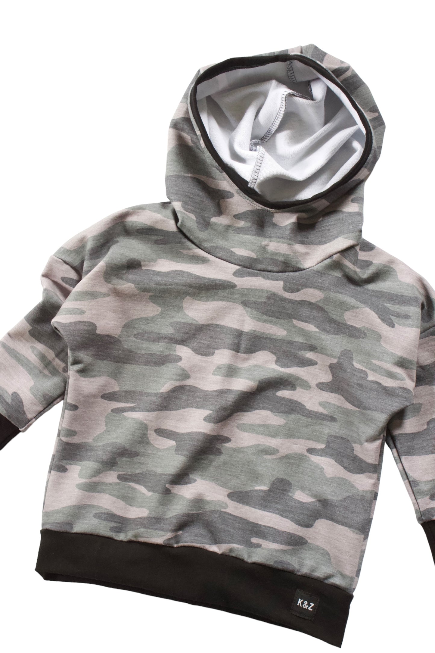 Green Camo Slouchy Hoodie - Grow With Me