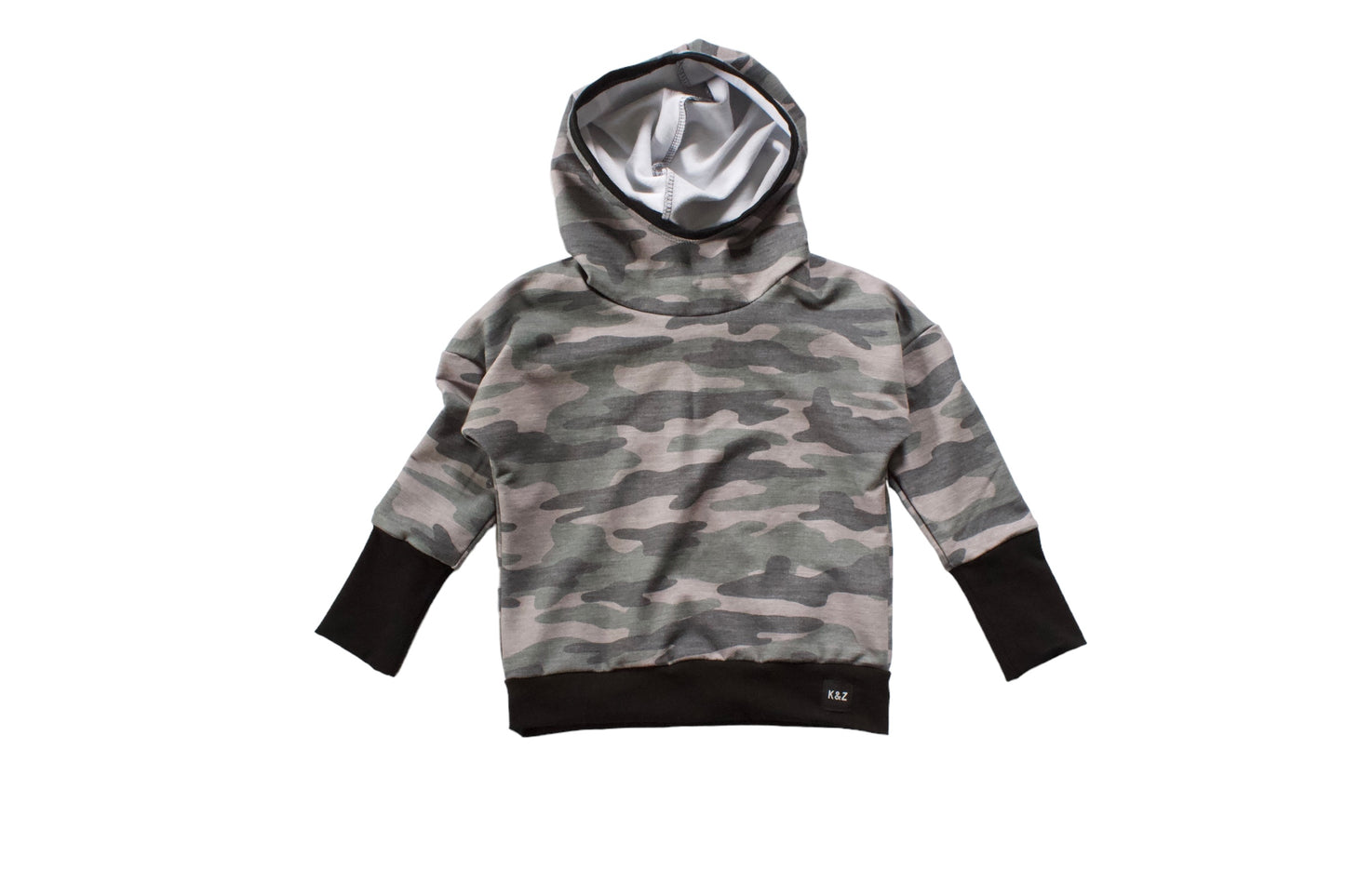 Green Camo Slouchy Hoodie - Grow With Me