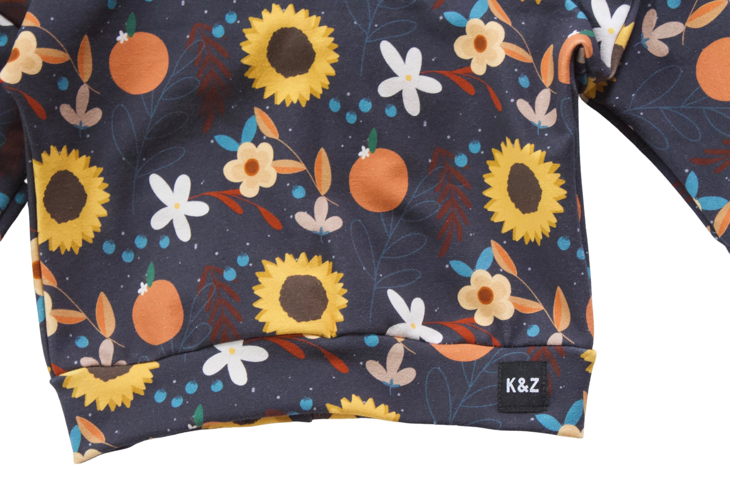 Sunflower Floral Slouchy Hoodie - Grow With Me