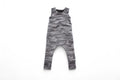 1-3y Black Textured Camo Overall Pants Romper - Grow With Me