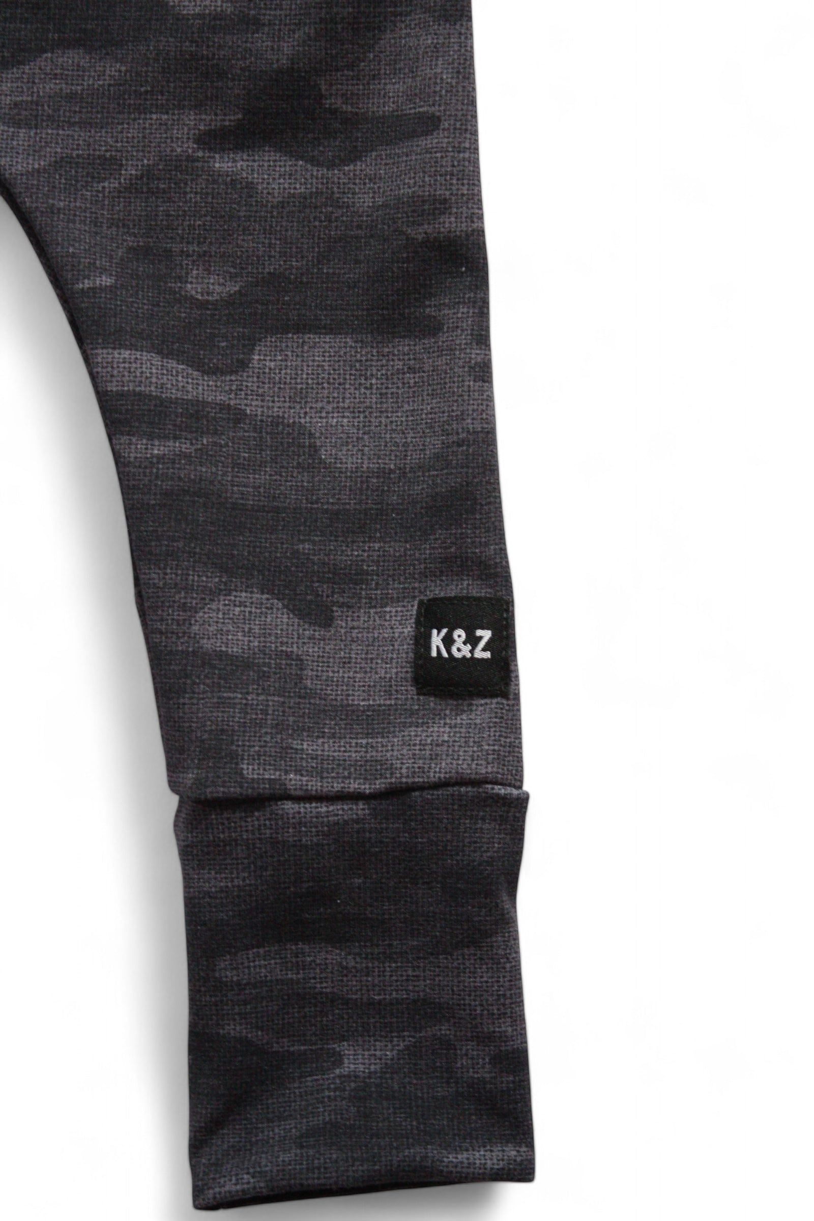 1-3y Black Textured Camo Overall Pants Romper - Grow With Me