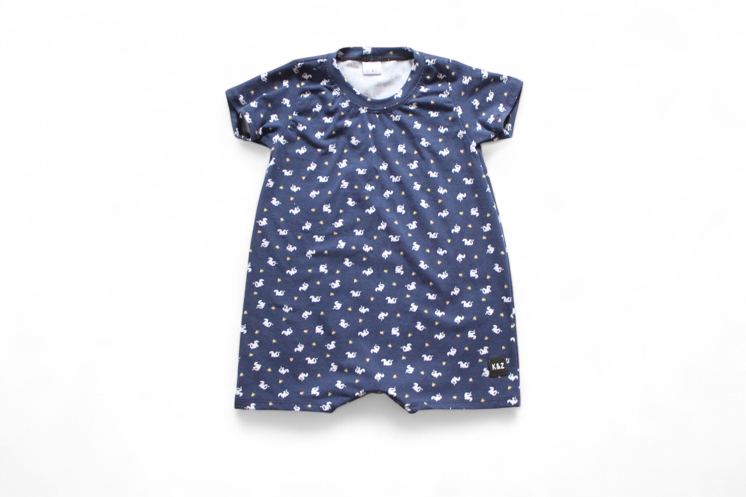 2T Mini Dragons Shorts Romper