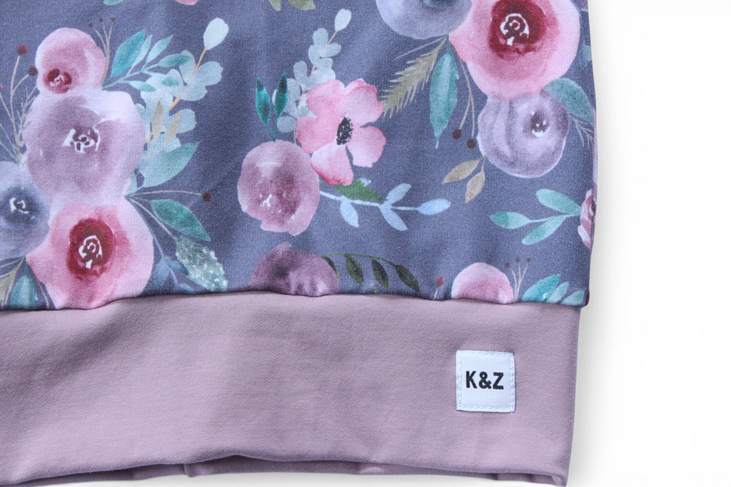 3-6y Watercolour Floral Hoodie - Grow With Me