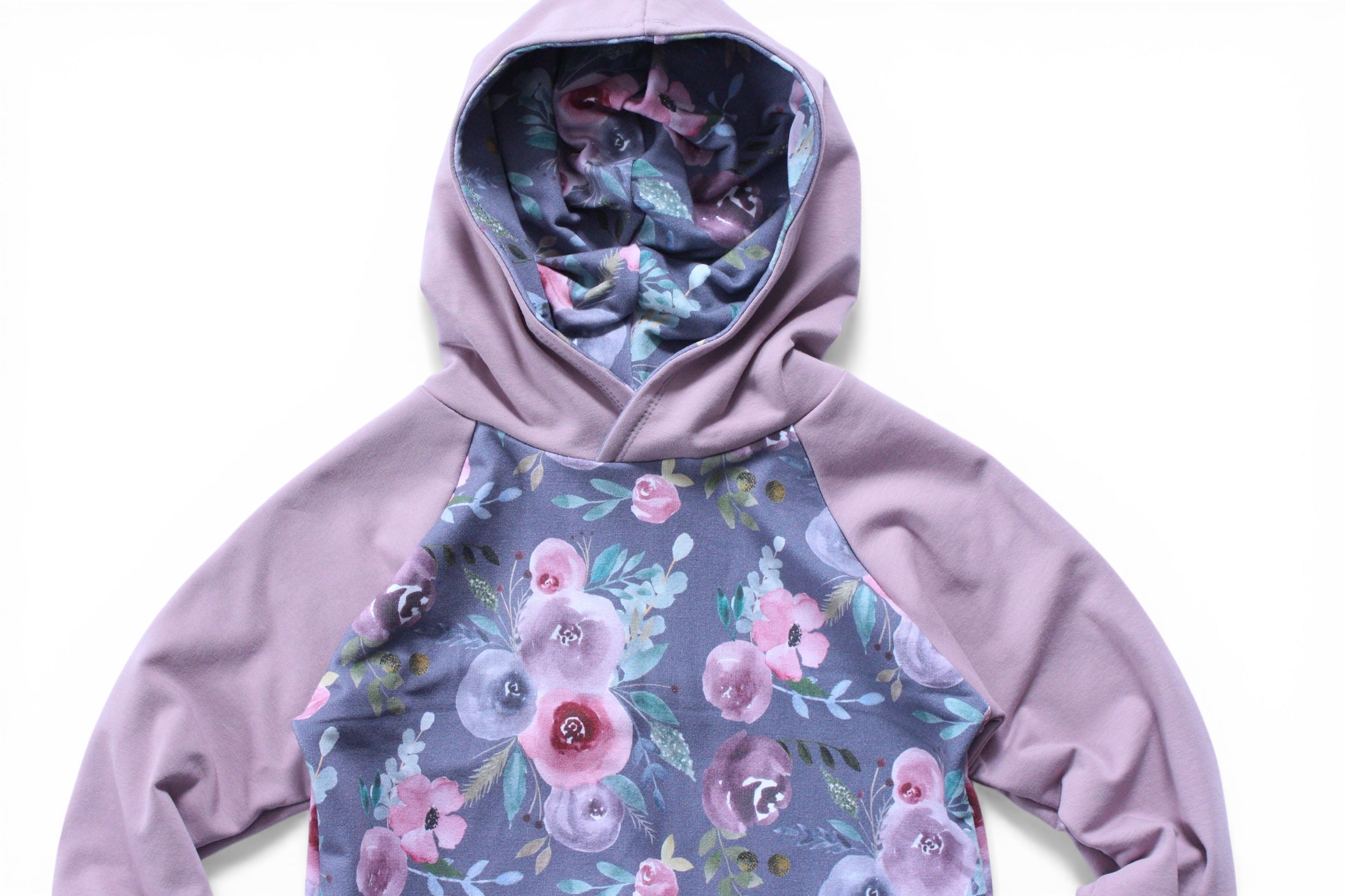 3-6y Watercolour Floral Hoodie - Grow With Me
