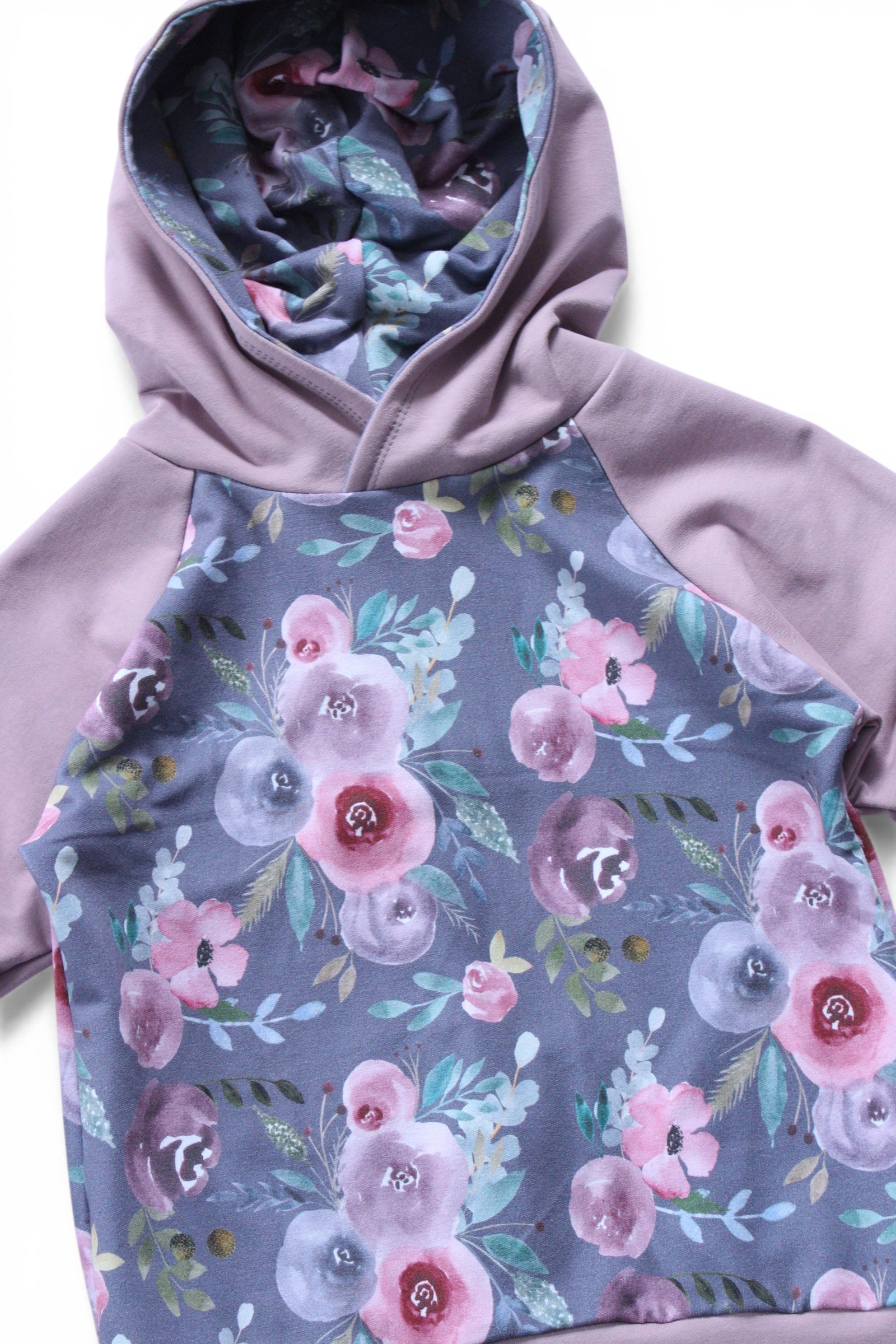3-6y Watercolour Floral Hoodie - Grow With Me