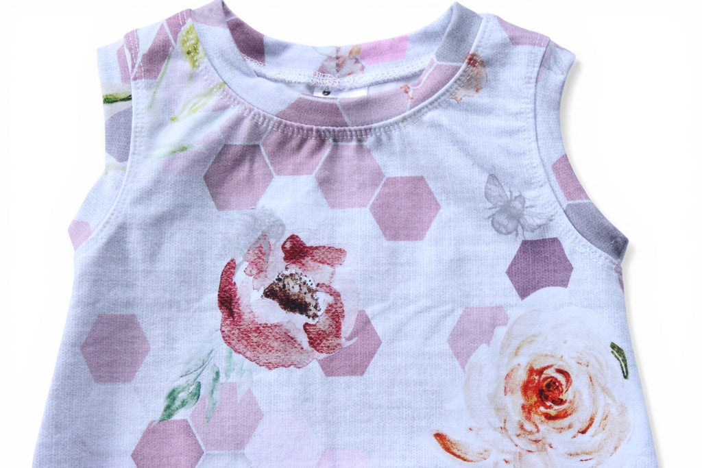 12-18m Honeycomb Bloom Bubble Romper
