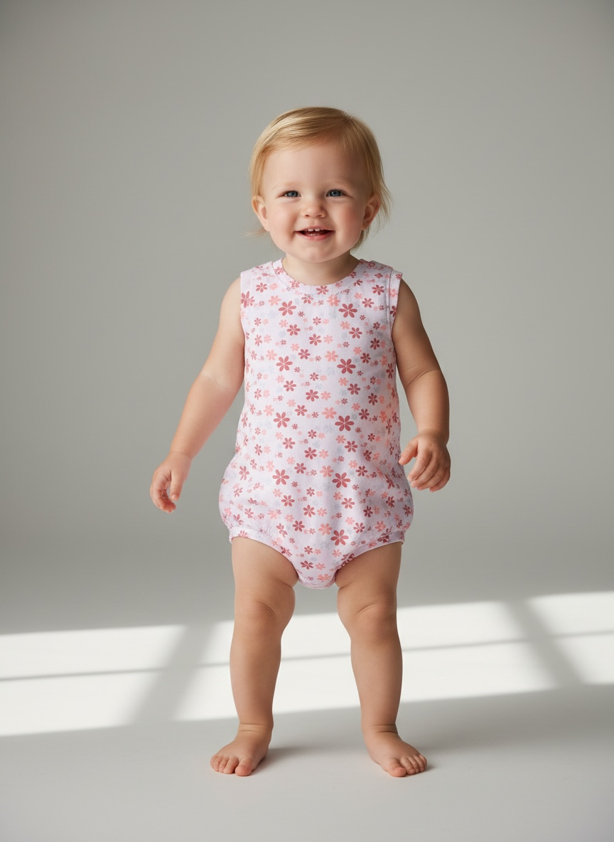 18-24m Mod Flowers Bubble Romper