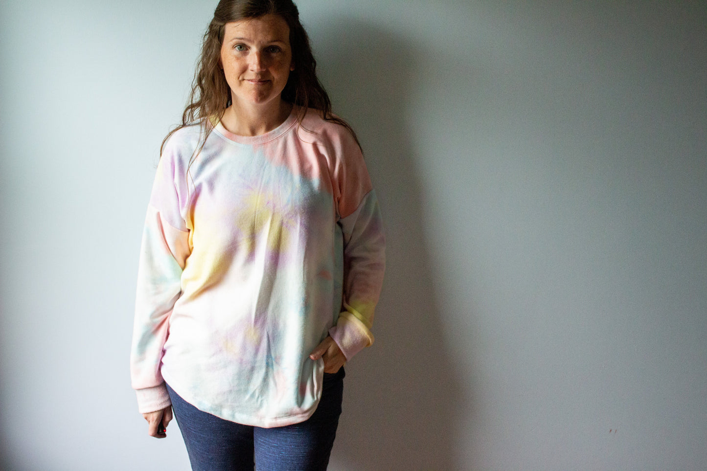 Large Women's Cotton Candy Tie Dye Sweater