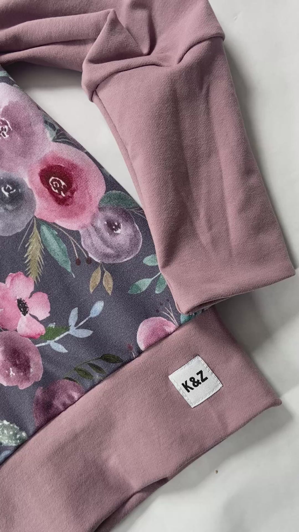 3-6y Watercolour Floral Hoodie - Grow With Me