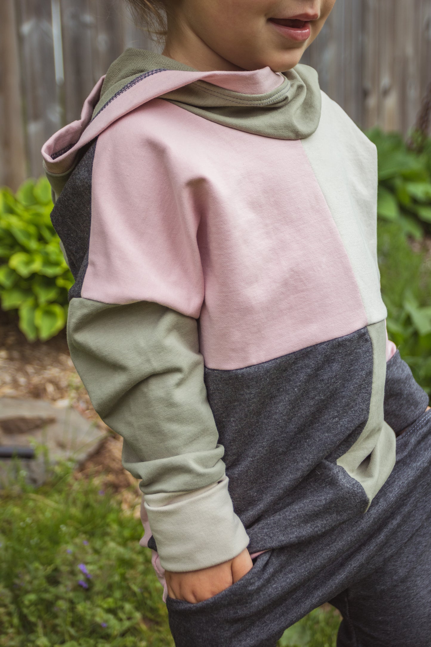 Neutral Girl ColourBlock Hoodie - Grow With Me