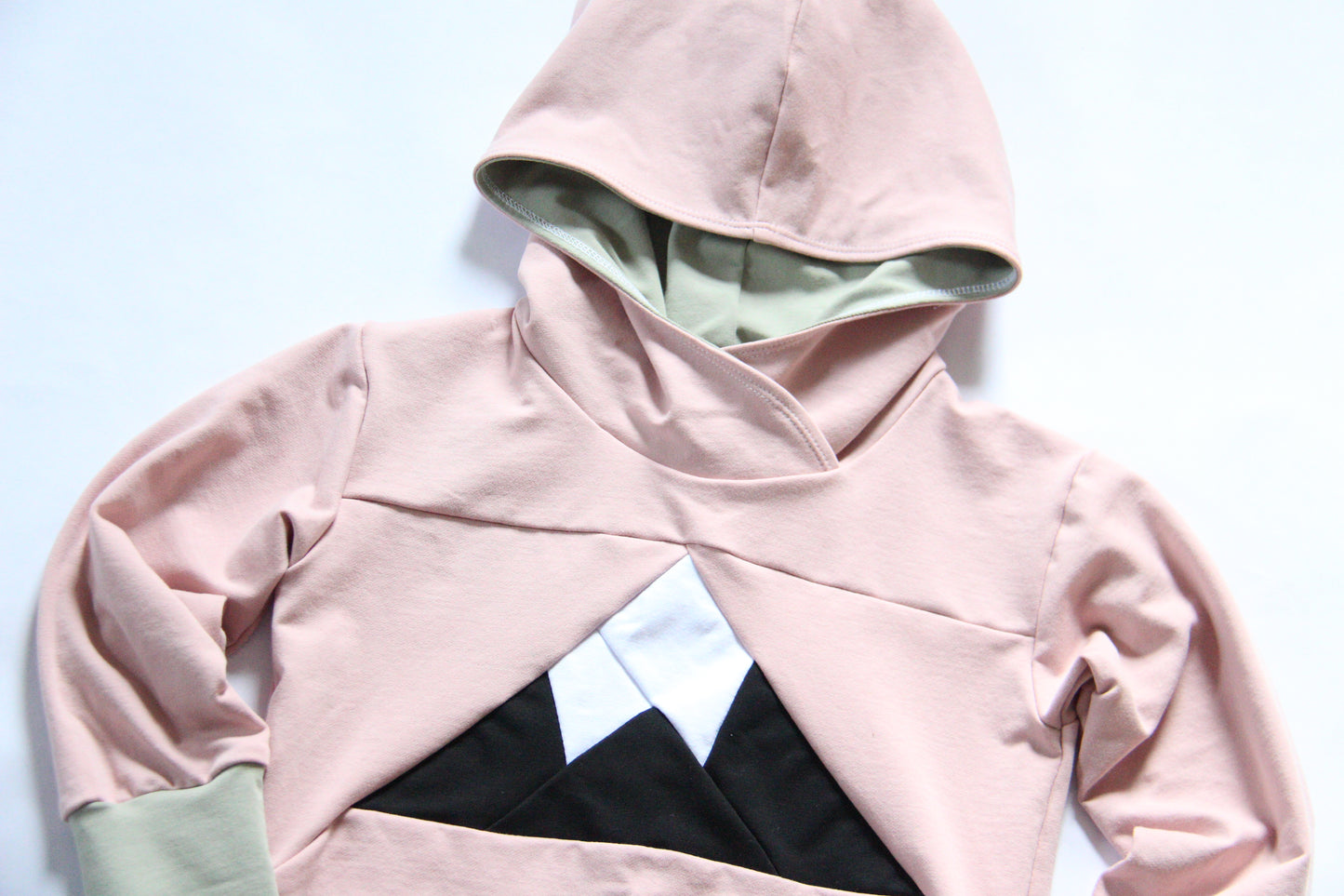 Pink/Sage Mountain Front Hoodie - Grow With Me