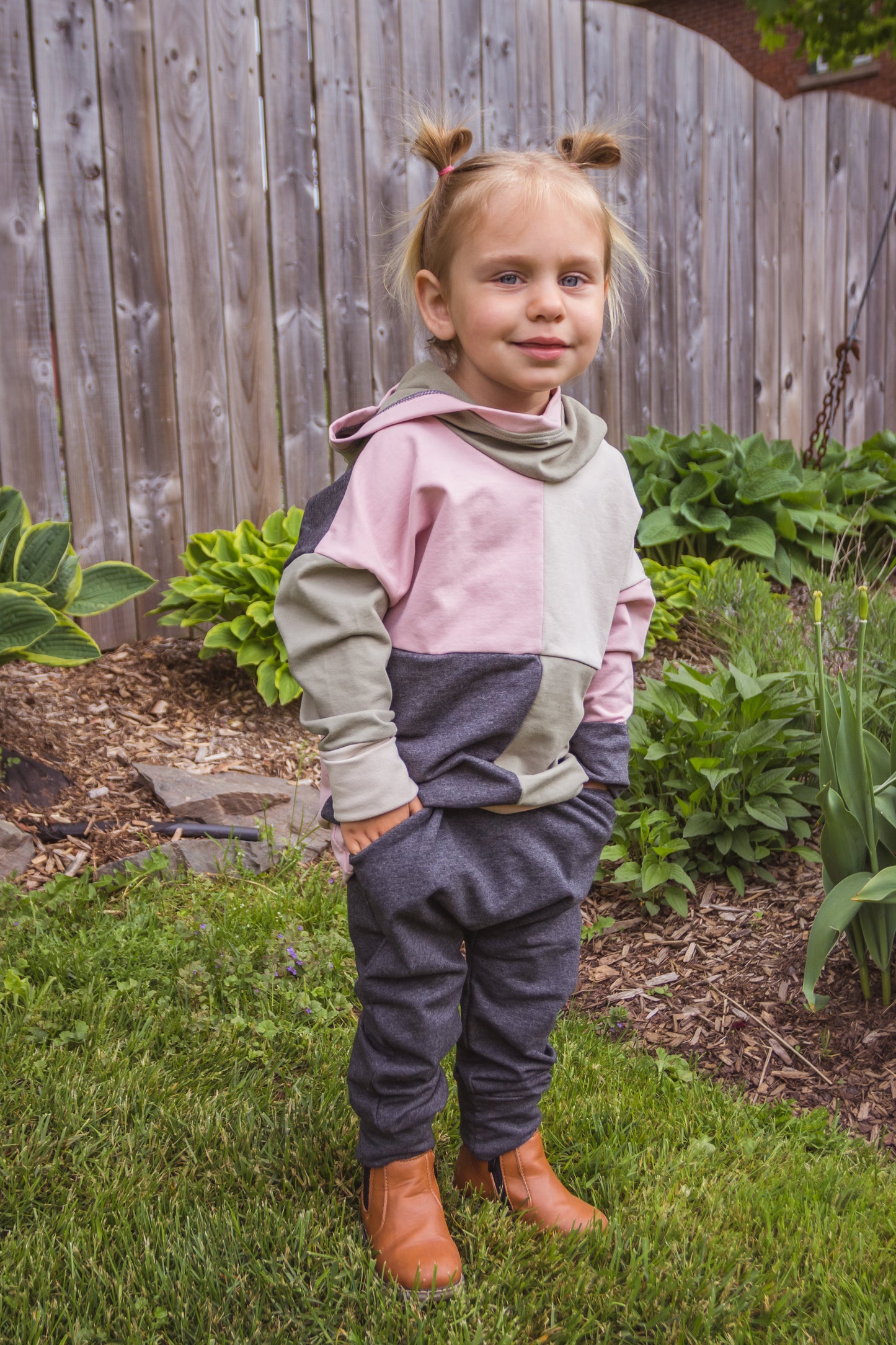 Neutral Girl ColourBlock Hoodie - Grow With Me