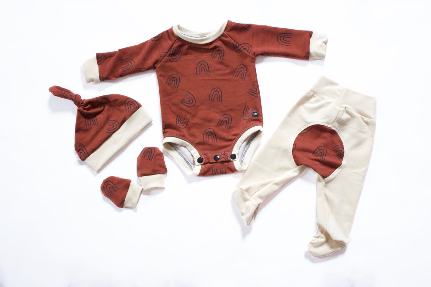 Rust Rainbow Newborn Set