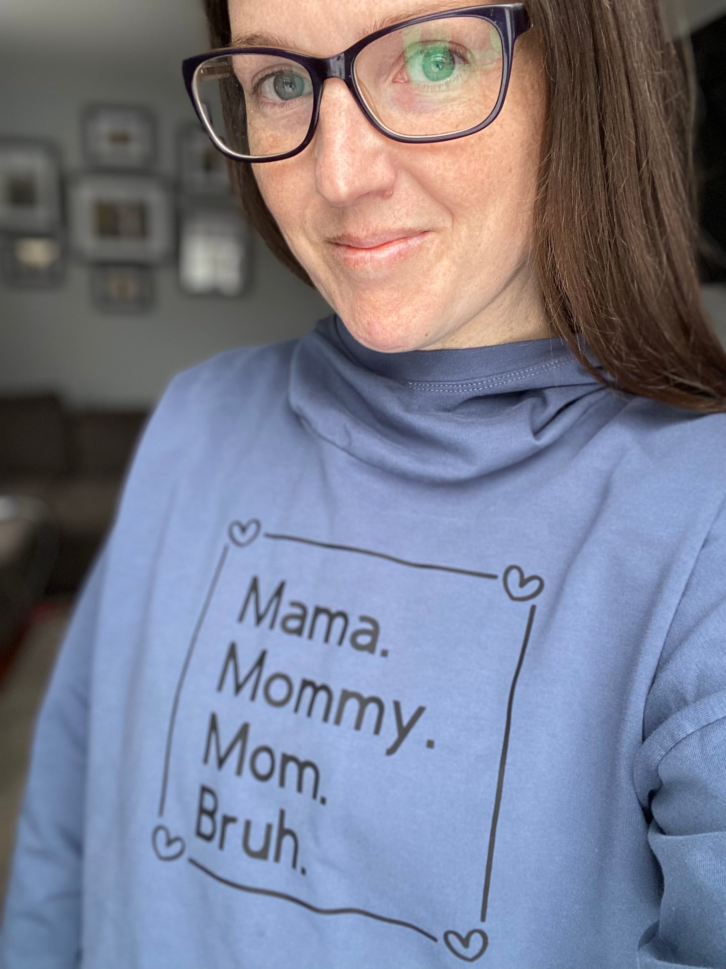 "Mama. Mommy. Mom. Bruh." Women's Relaxed fit Hoodie