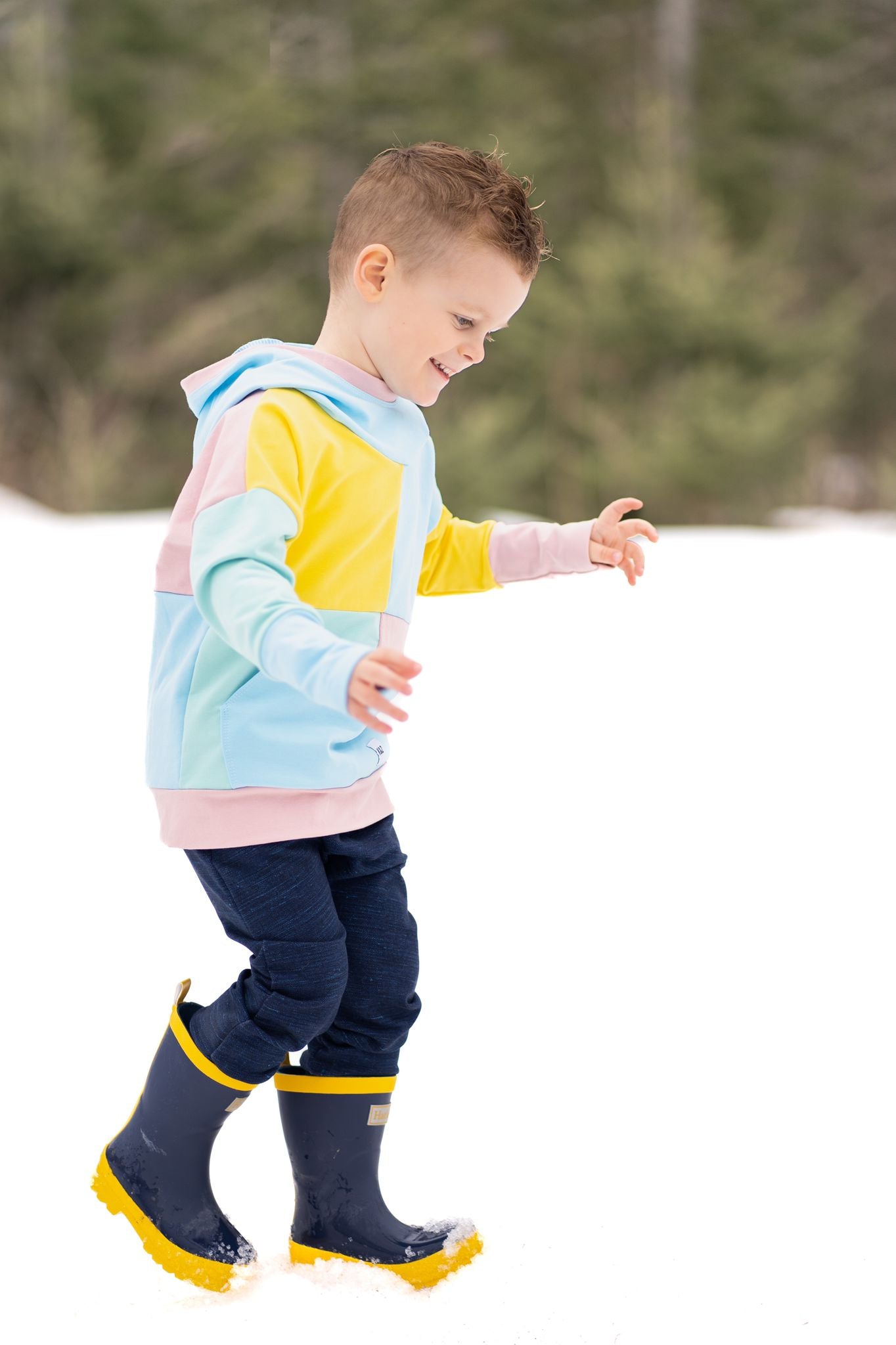 Pastel ColourBlock Hoodie - Grow With Me