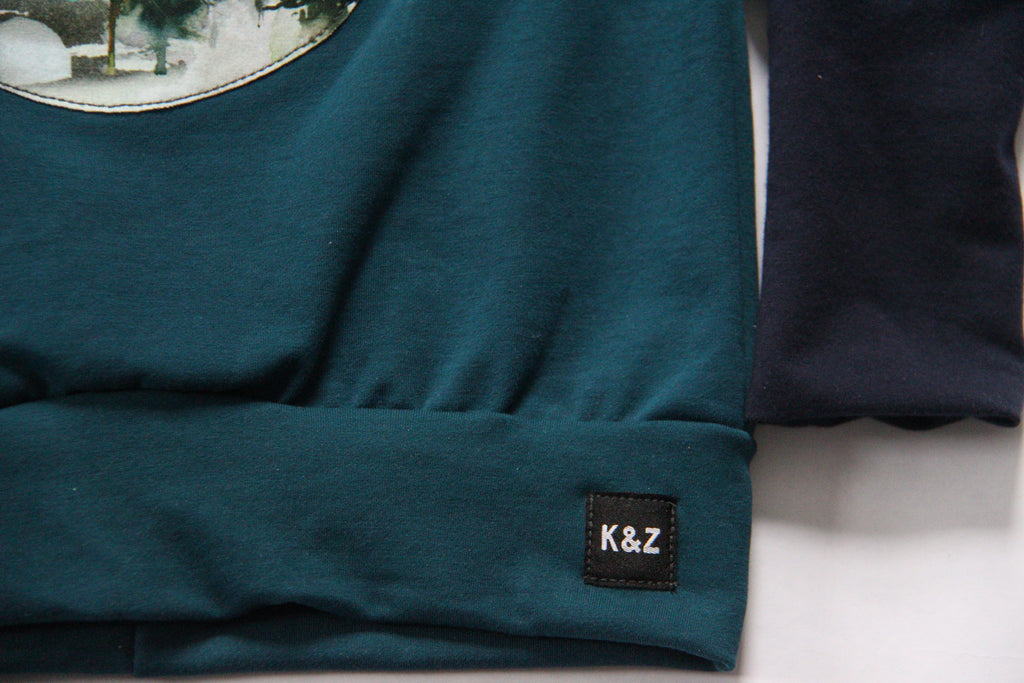 3-6y Watercolour Forest Grow Sweater
