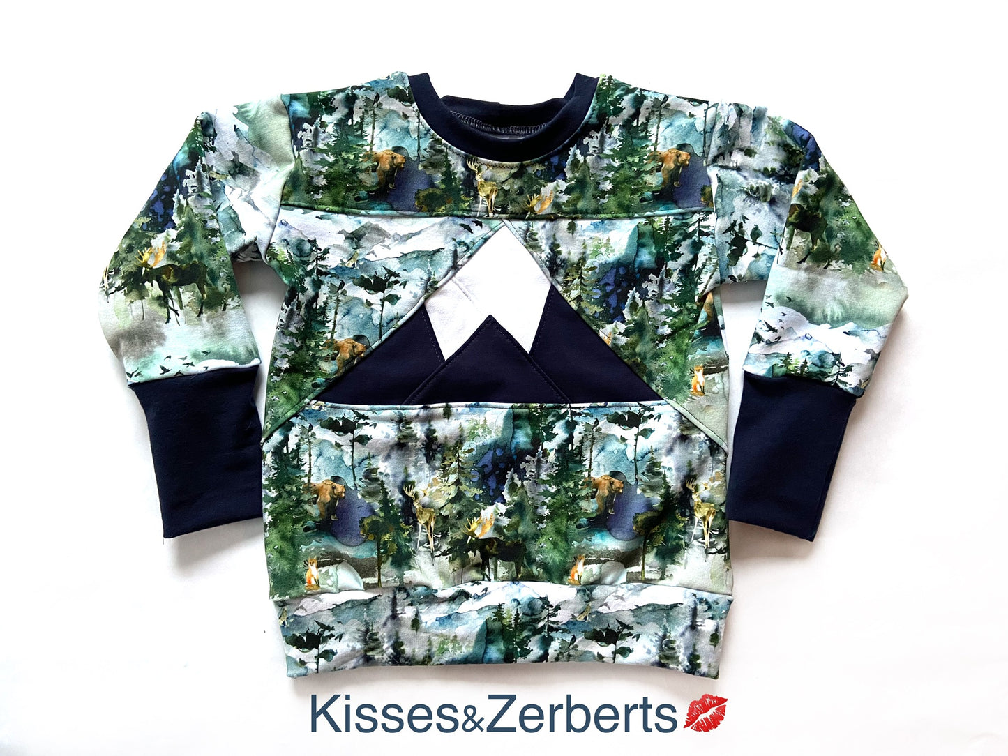 1-3y Watercolour Wilderness Mountain Front Sweater