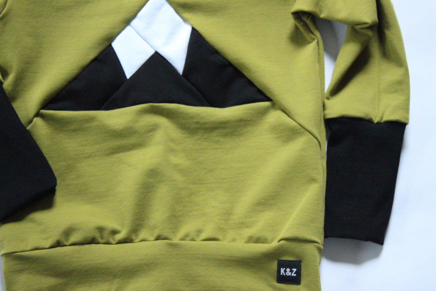 Moss Green Mountain Front Sweater