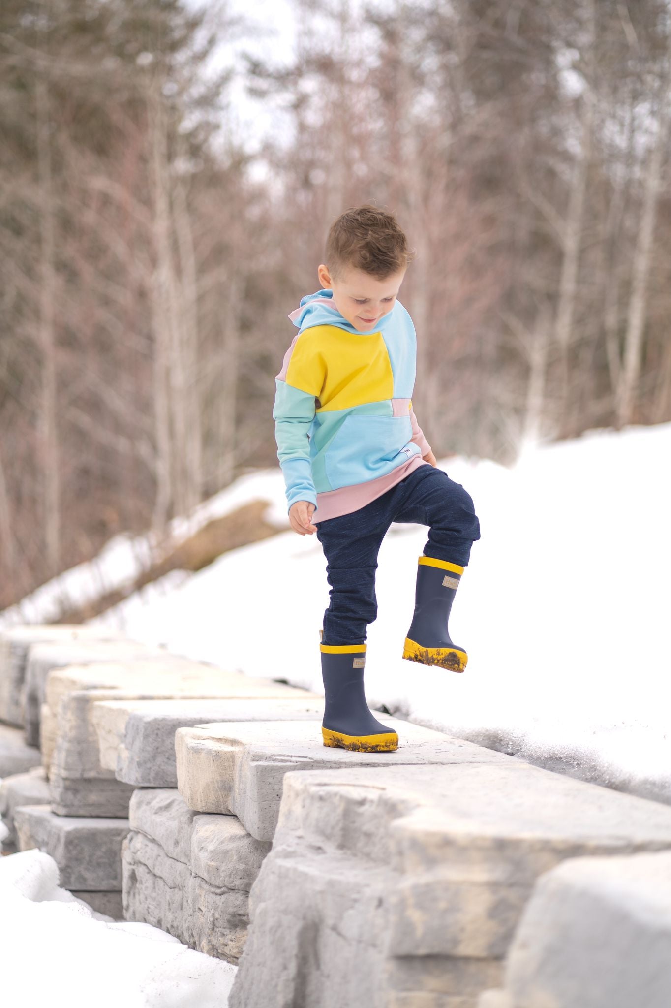 Pastel ColourBlock Hoodie - Grow With Me