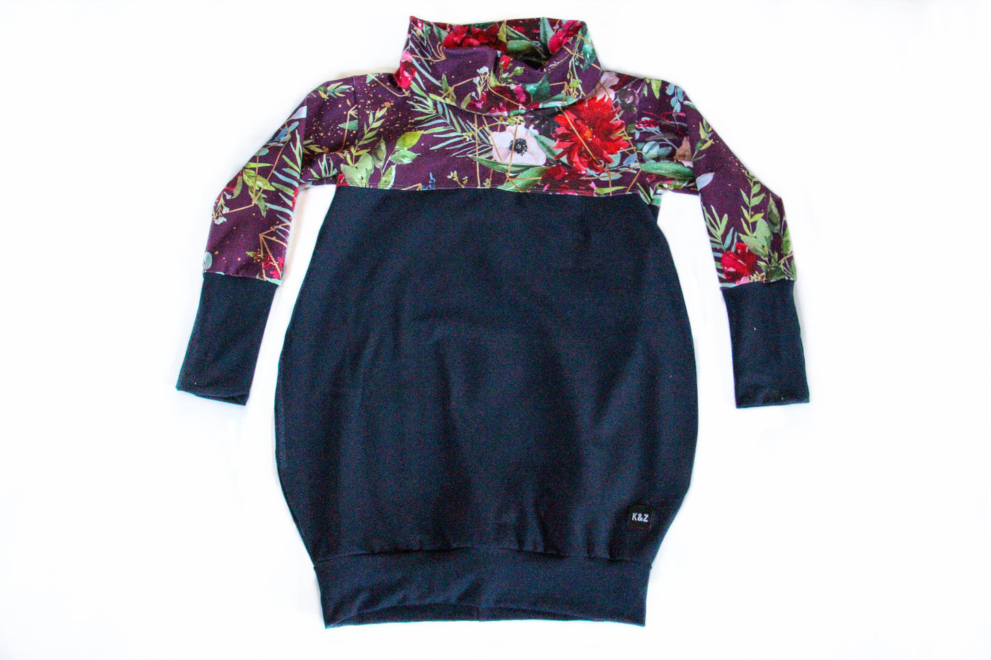 3-6y Geo Floral Grow Tunic with Cowl