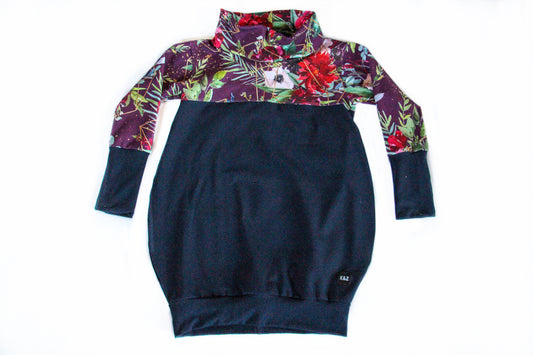 3-6y Geo Floral Grow Tunic with Cowl