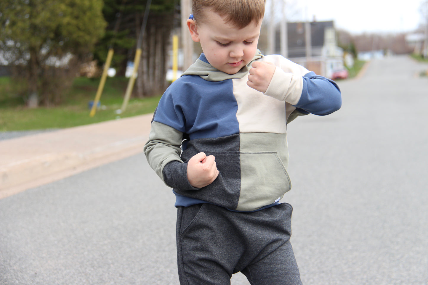 Neutral Boy ColourBlock Hoodie - Grow With Me