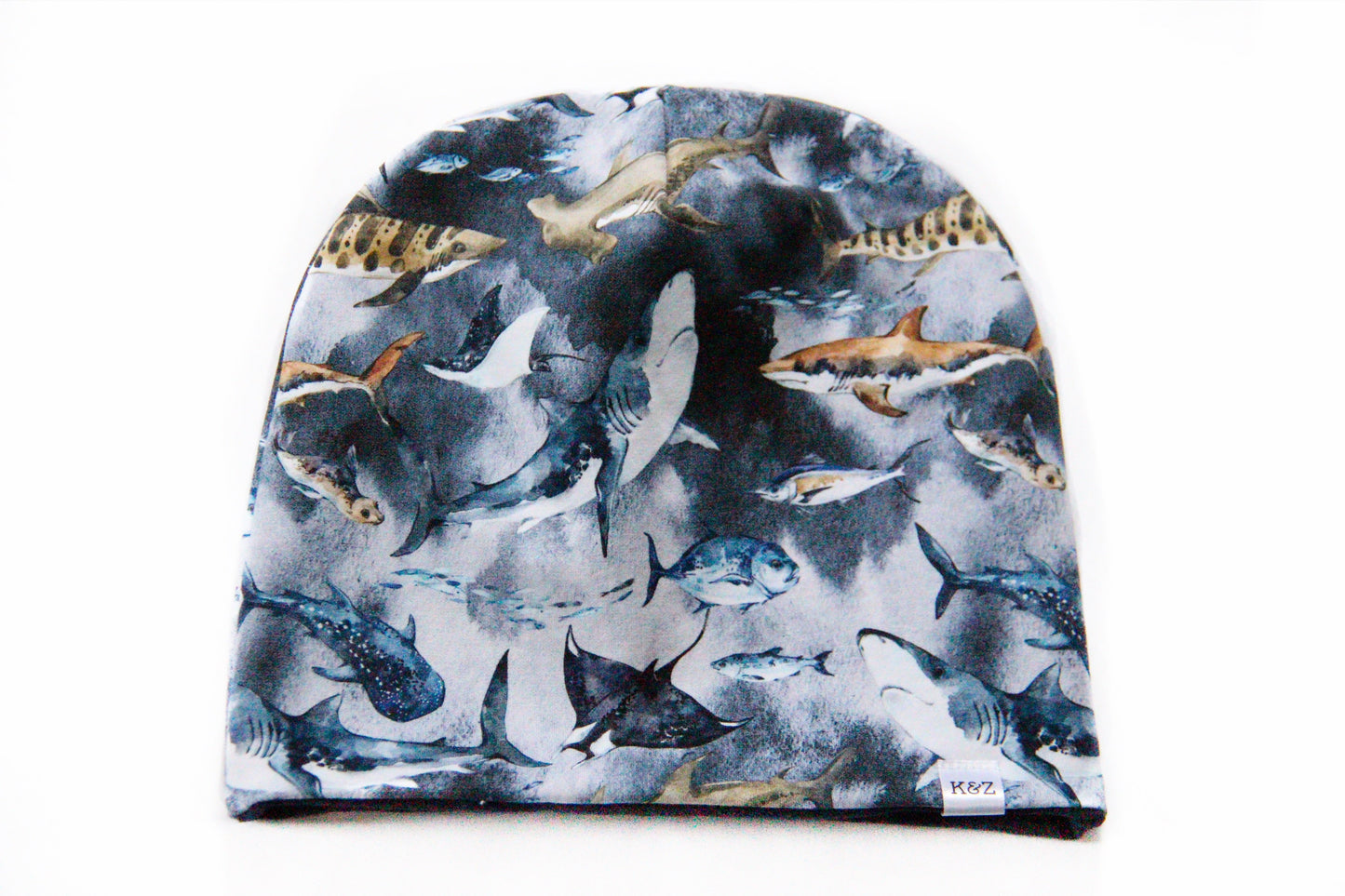 Child Sea Creatures Reversible Slouchy Beanie