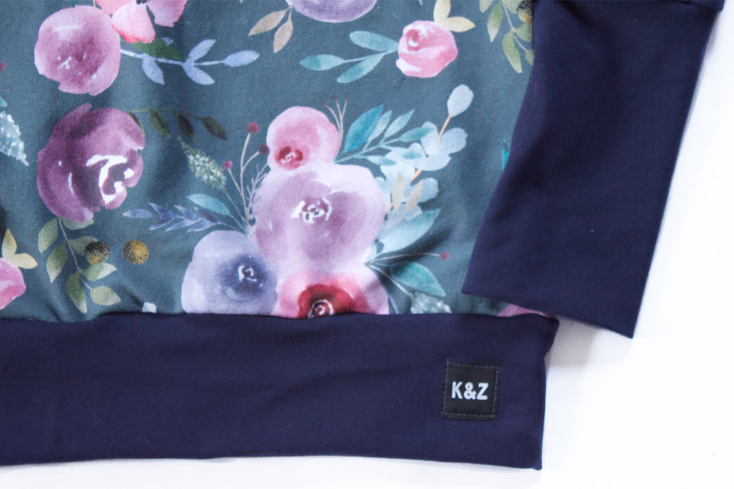 Green Watercolour Floral Sweater - Grow With Me