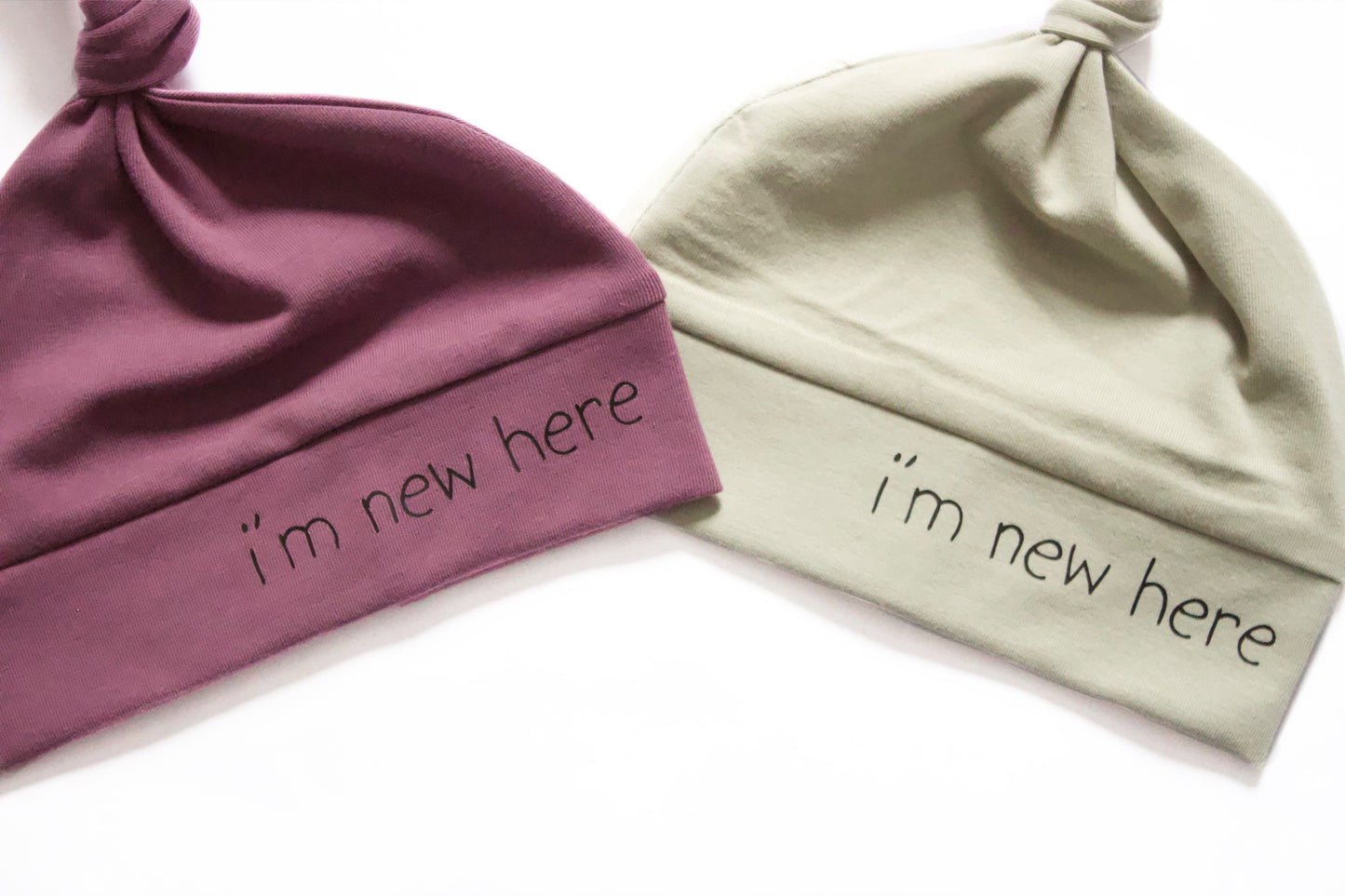 Personalized Knot Hats - Solid Colours