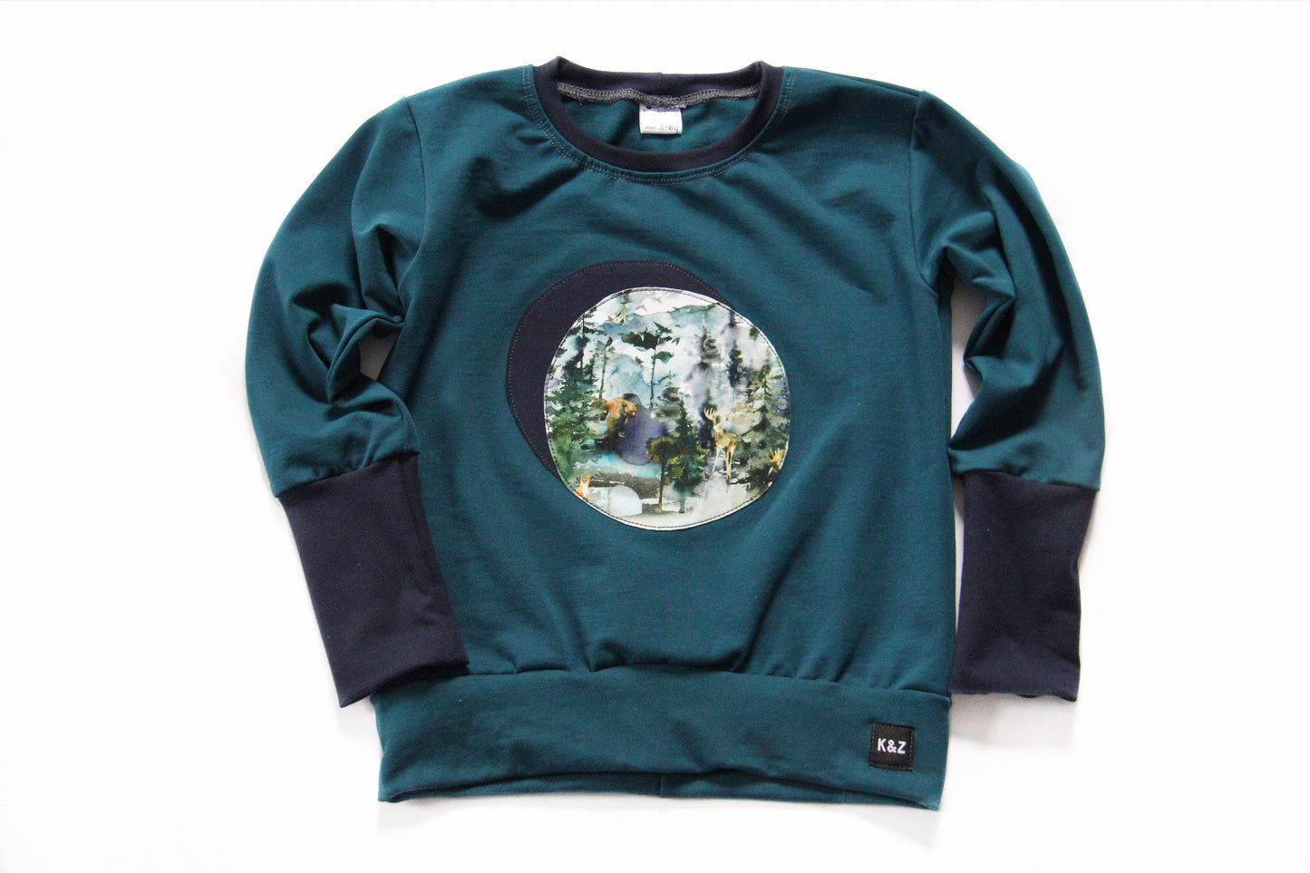 3-6y Watercolour Forest Grow Sweater