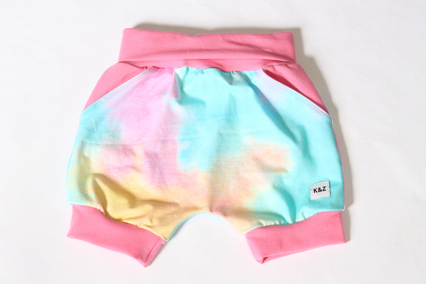 6-9y Cotton Candy Tie Dye Shorts - Grow With Me