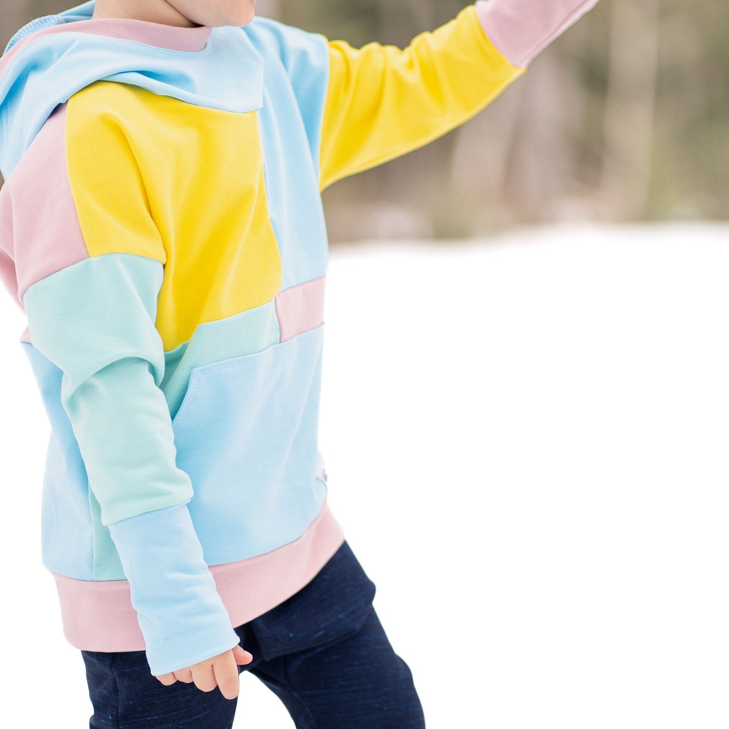 Pastel ColourBlock Hoodie - Grow With Me