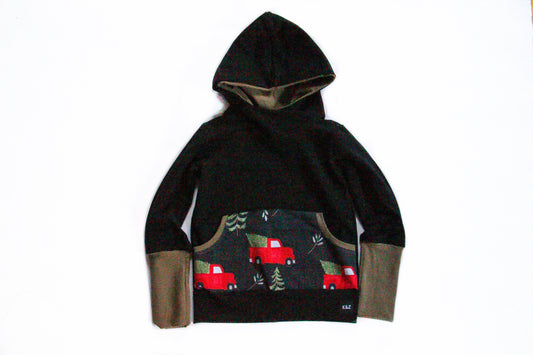 3-6y Christmas Truck Hoodie - Grow With Me