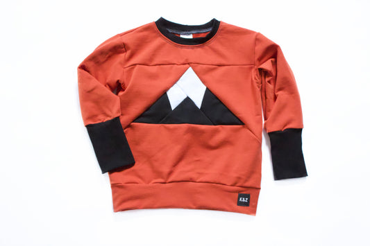 Burnt Orange Mountain Front Sweater