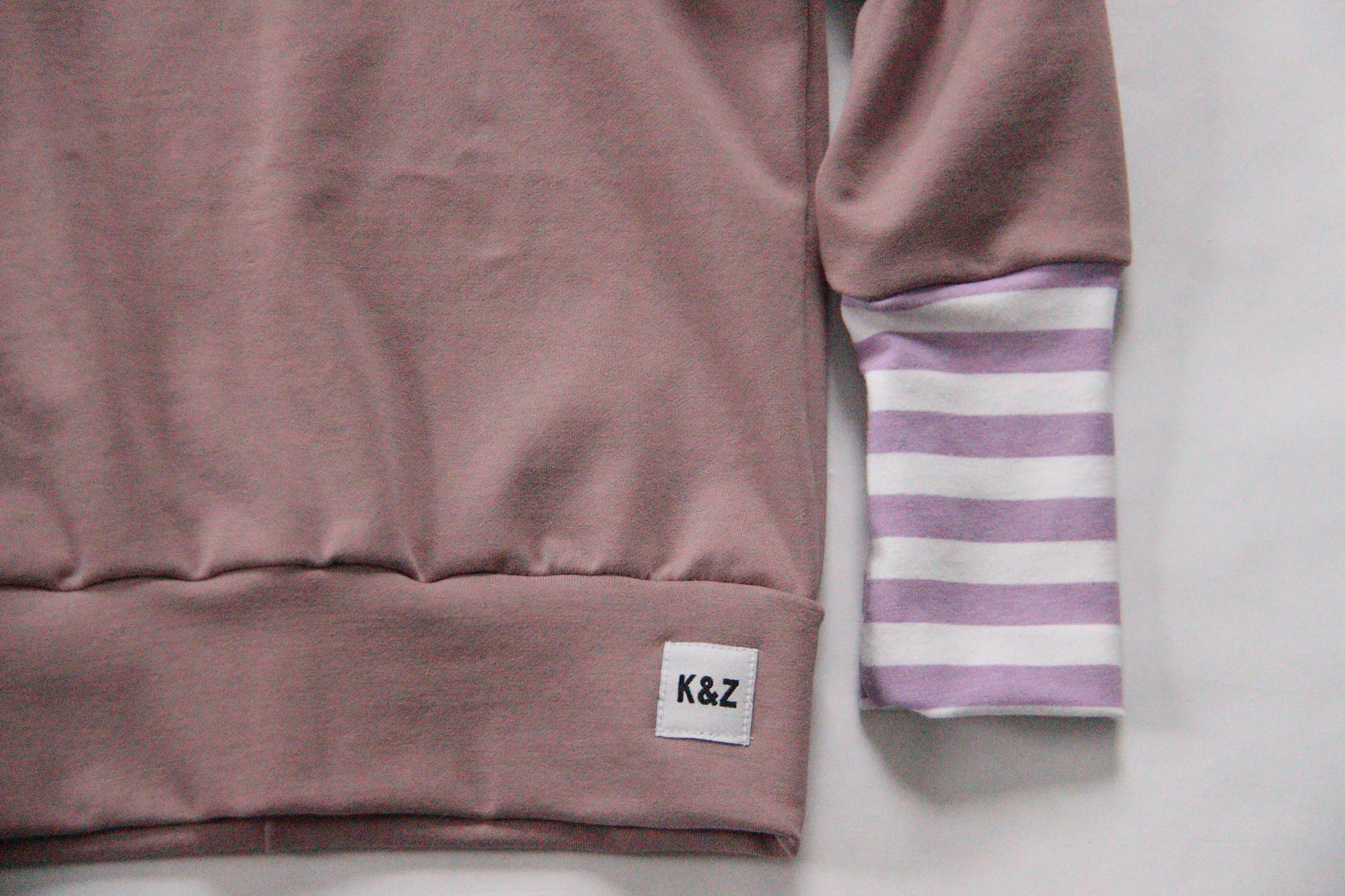 1-3y Purple Pastel Stripes Grow Hoodies