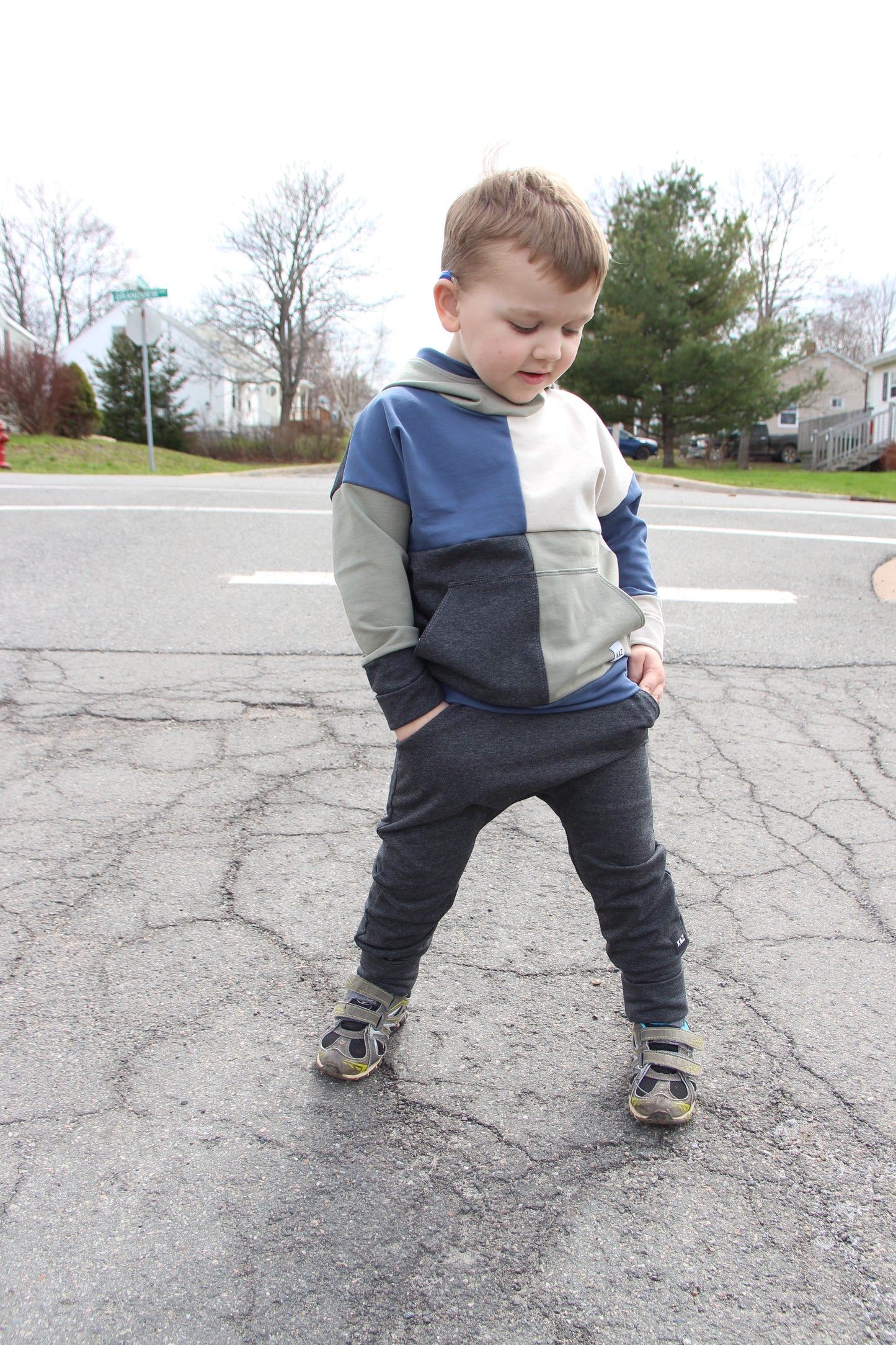 Neutral Boy ColourBlock Hoodie - Grow With Me