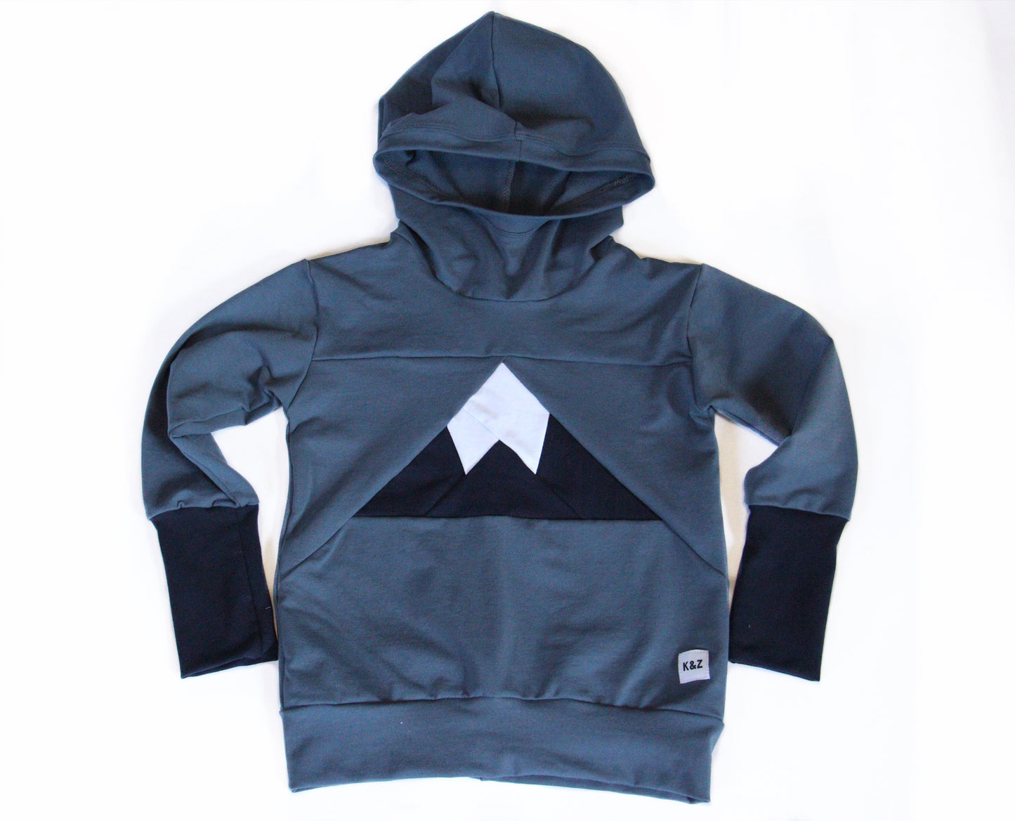 Mountain Front Hoodie - Steel Blue / Navy