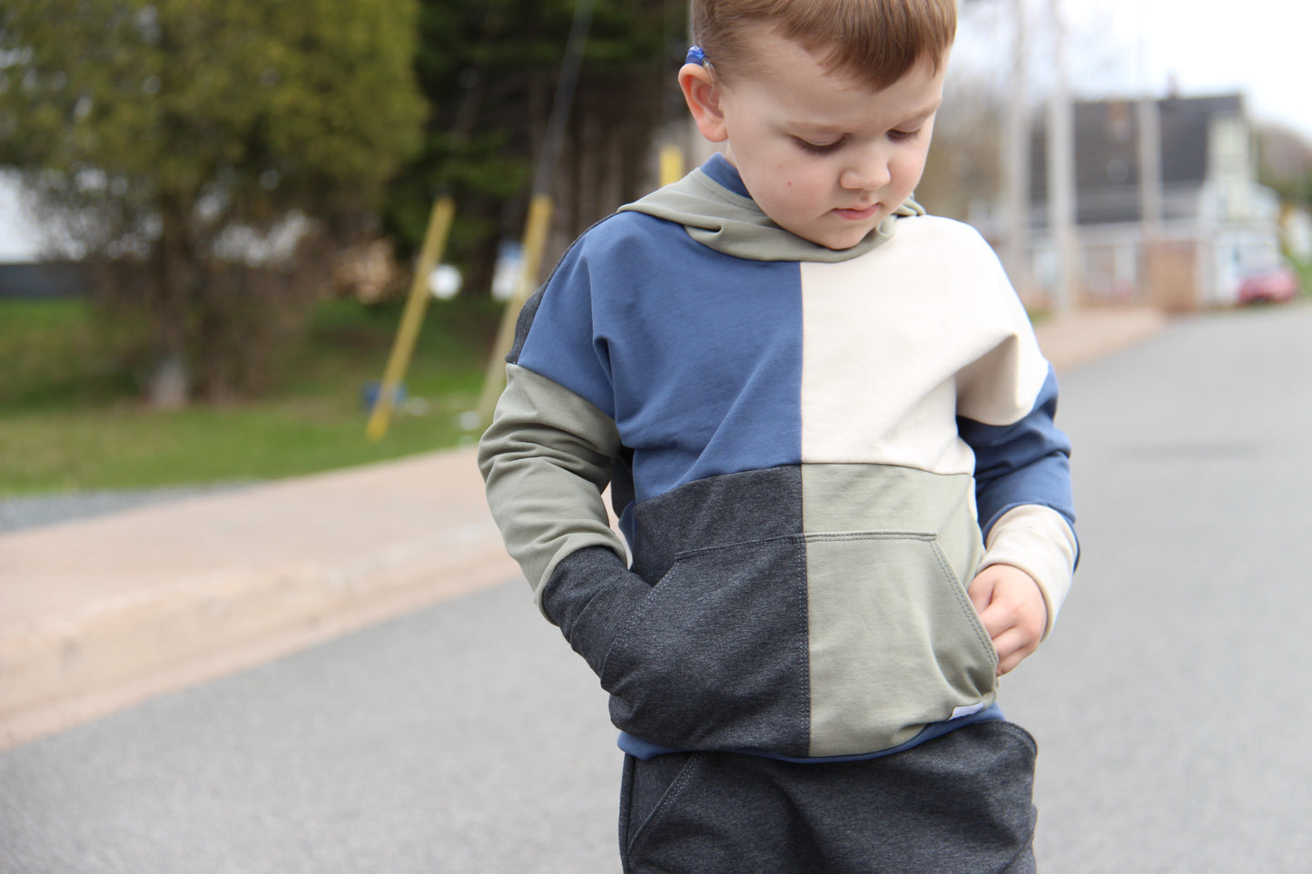 Neutral Boy ColourBlock Hoodie - Grow With Me