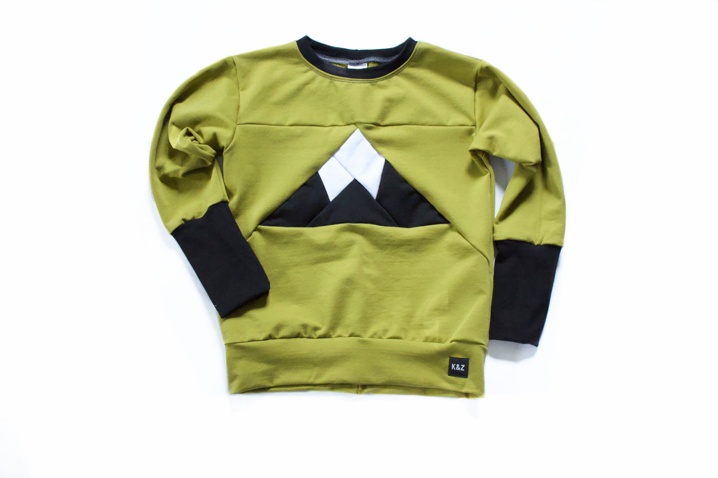 Moss Green Mountain Front Sweater